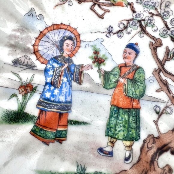 Antique Japanese Kutani Porcelain Teacup & Saucer Set Hand-Painted - Picture 4 of 11